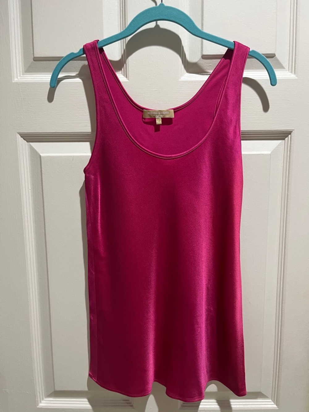 Michael Kors Hot Pink Satin Tank
